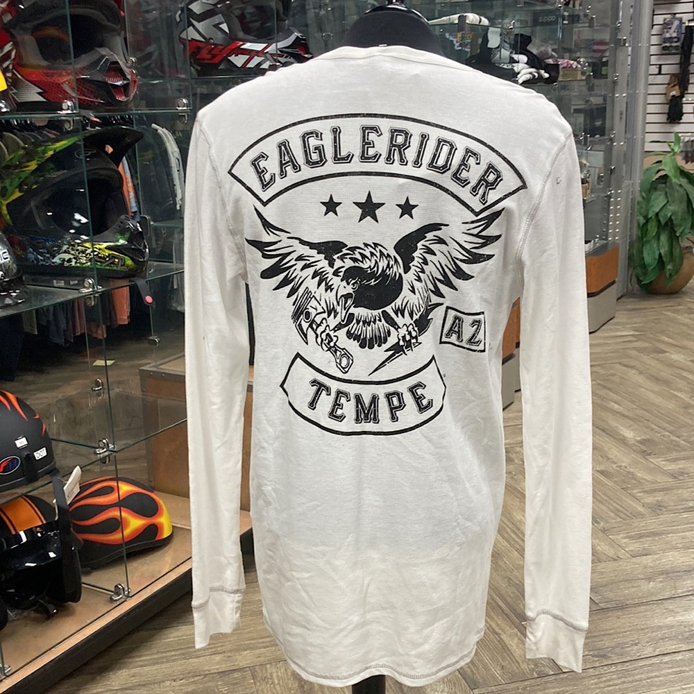 EagleRiders Tempe White Thermal Long-Sleeve Shirt